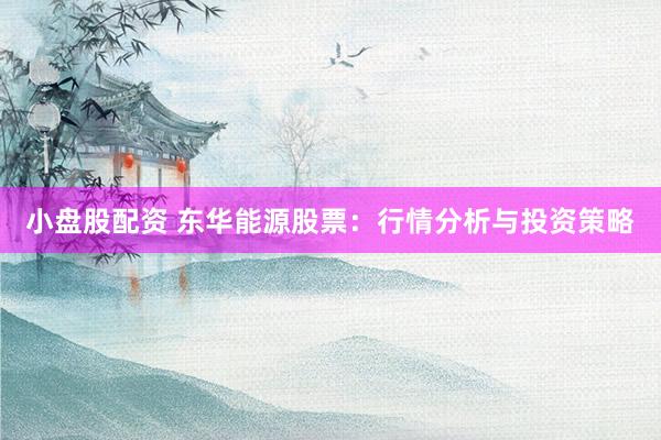 小盘股配资 东华能源股票：行情分析与投资策略