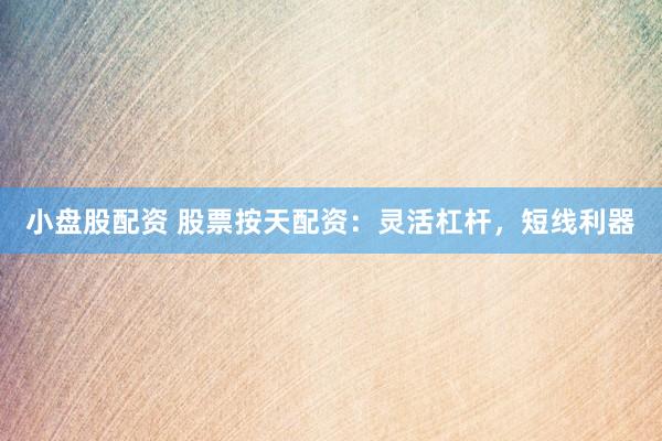 小盘股配资 股票按天配资：灵活杠杆，短线利器
